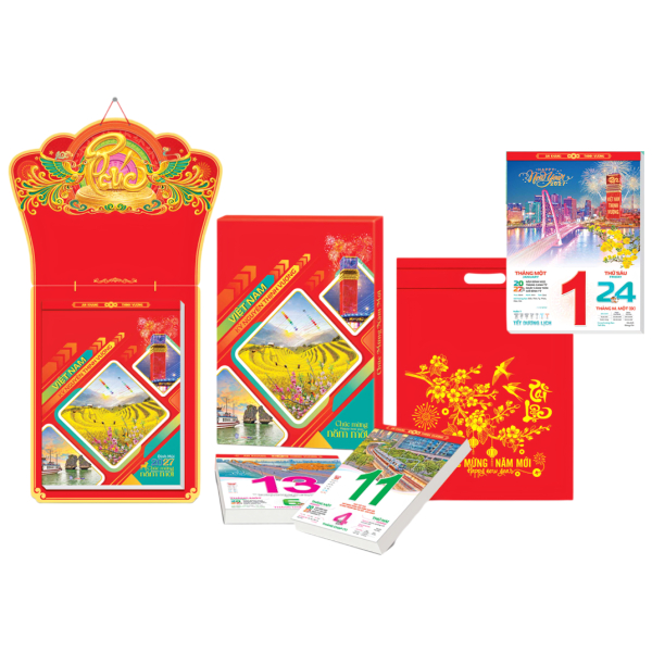 Lịch Siêu Cực Đại 2027 - Việt Nam Kỹ Nguyên Thịnh Vượng - Đầu Chữ Phúc - 30 x 40 cm - Hoa Niên HN03
