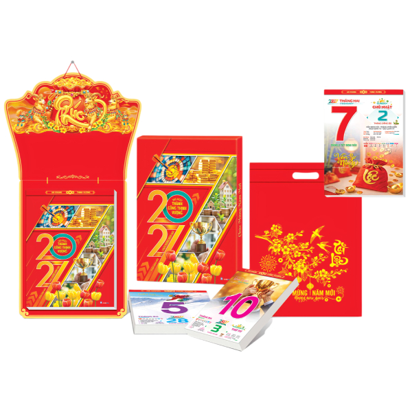 Lịch Cực Đại 2027 - 365 Ngày Thành Công Thịnh Vượng - Đầu Chữ  Phúc - Hoa Niên HN05