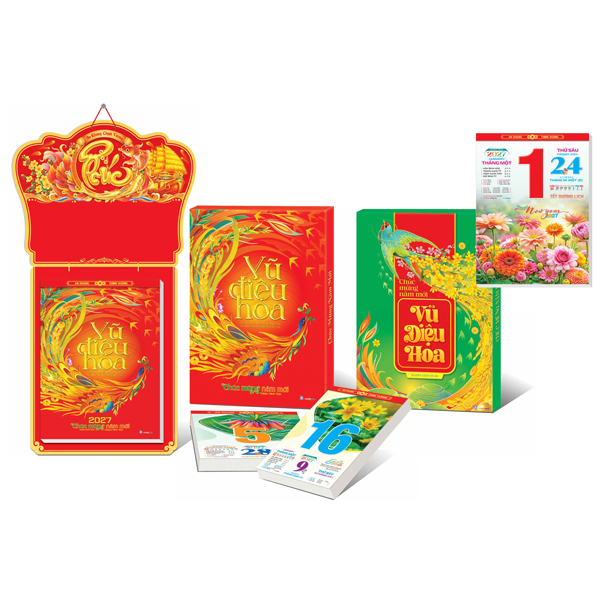 Lịch Siêu Đại 2027 - Vũ Điệu Hoa - Đầu Chữ Phúc - 20 x 30 cm - Hoa Niên HN010