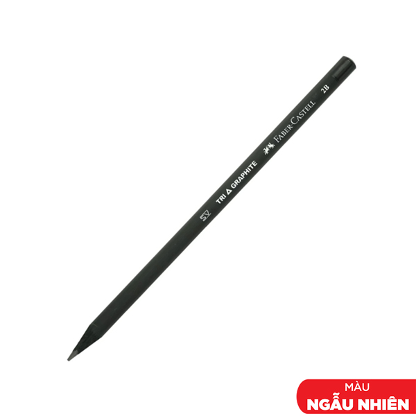 Bút Chì Đen Tam Giác Tri-Graphite 2B - Black Edition - Faber-Castell (Màu Thân Bút Giao Ngẫu Nhiên)