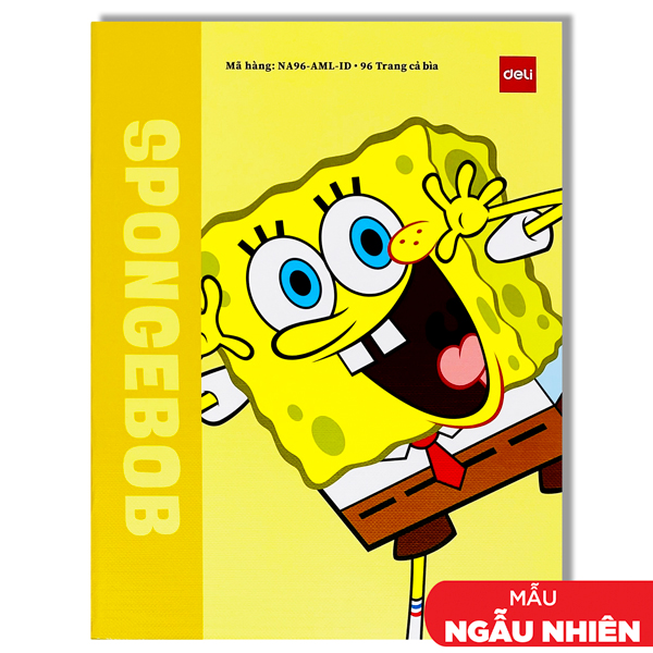 Tập Học Sinh - 5 Ô Ly Vuông - 96 Trang 100gsm - Deli CNA96-AML (Mẫu Bìa Giao Ngẫu Nhiên)