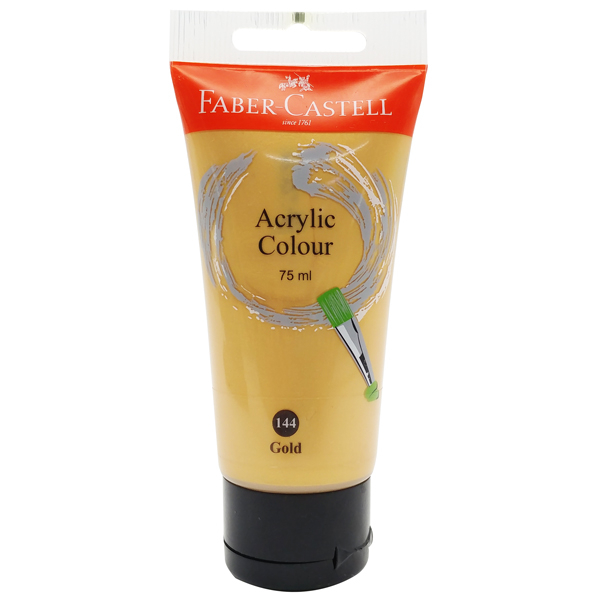 Tuýp màu vẽ acrylic75 ml - Màu Vàng Gold - Faber-Castell 187510