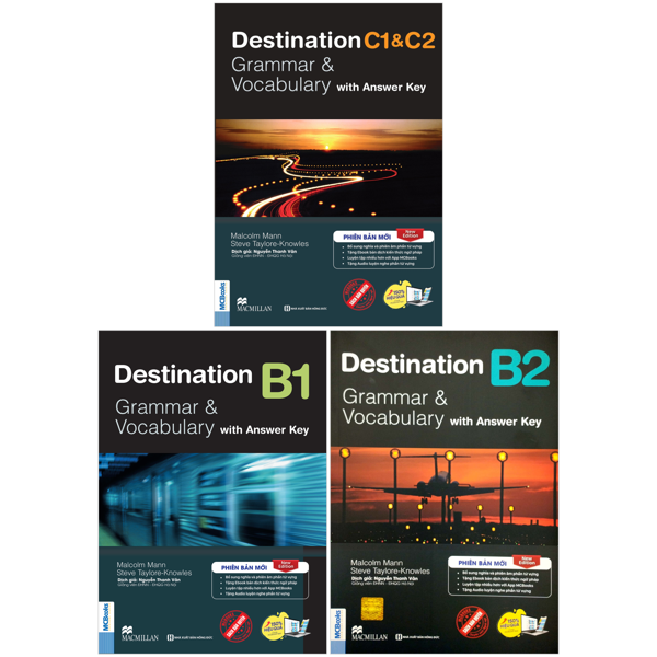 Combo Sách Destination - Grammar And Vocabulary with Answer Key - B1 + B2 + C1 And C2 (Bộ 3 Cuốn)
