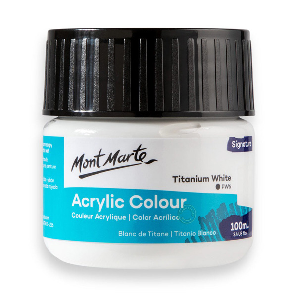 Màu Vẽ Acrylic 100 ml - Mont Marte MSCH1001 - Titanium White