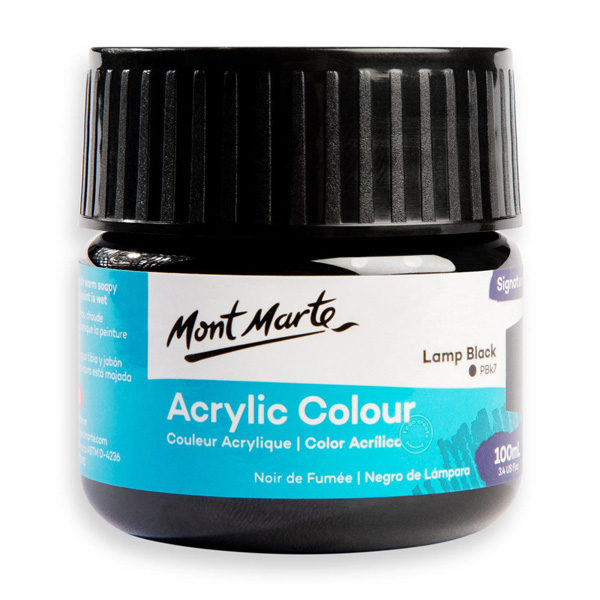 Màu Vẽ Acrylic 100 ml - Mont Marte MSCH1032 - Lamp Black