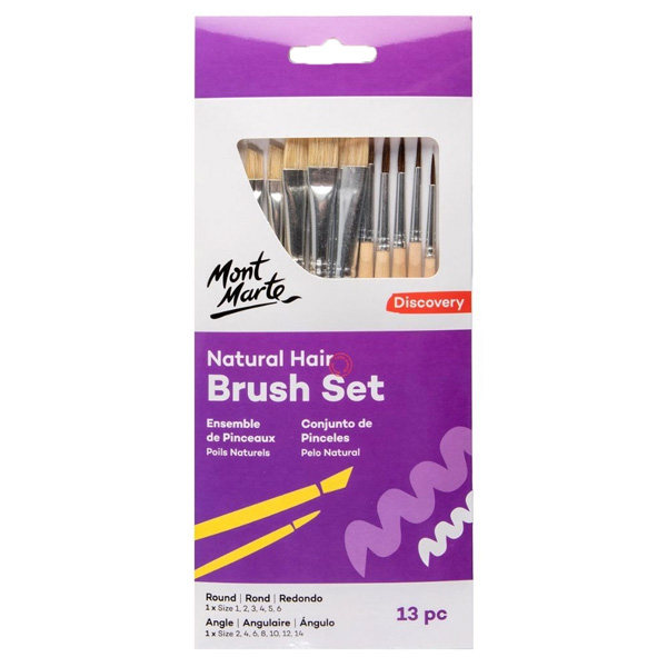 Bộ 13 Cọ Vẽ Natural Hair Brush - Mont Marte BMHS0059