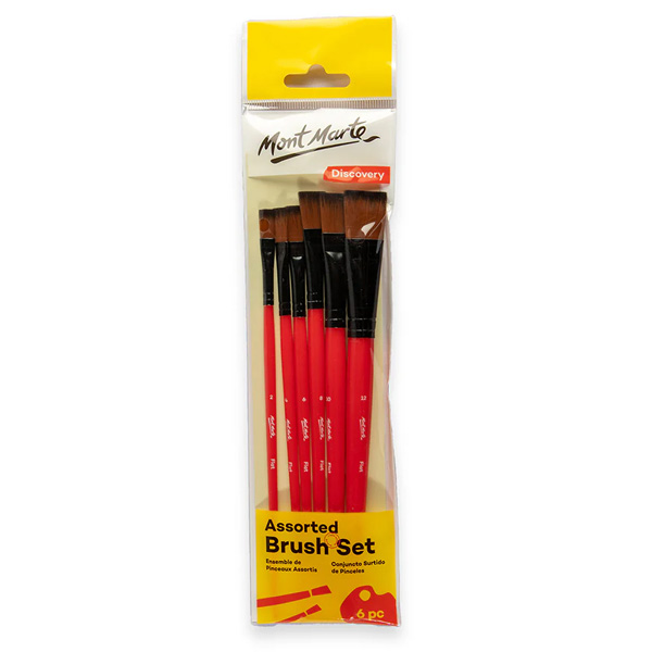 Bộ 6 Cọ Vẽ Assorted Brush - Mont Marte BMHS0064