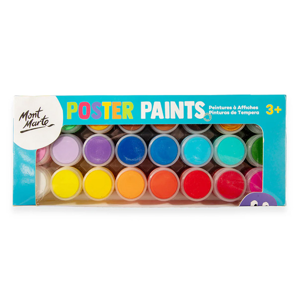 Bộ 24 Màu Vẽ Nước Poster 20 ml - Mont Marte MPST8003