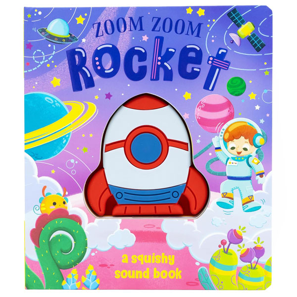 Vehicle Silicone Sound Book - Zoom Zoom Rocket