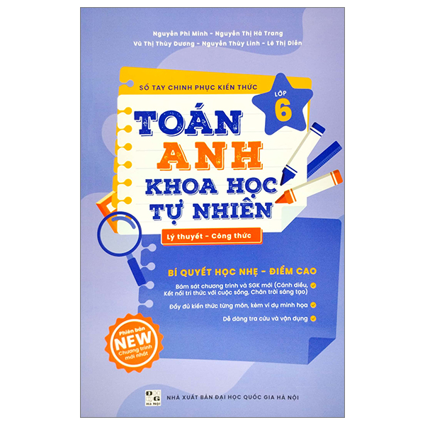 Sổ Tay Chinh Phục Kiến Thức Toán - Tiếng Anh - Khoa Học Tự Nhiên Lớp 6