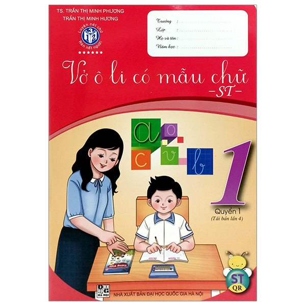 VỞ Ô LI CÓ MẪU CHỮ 1 QUYỂN 1