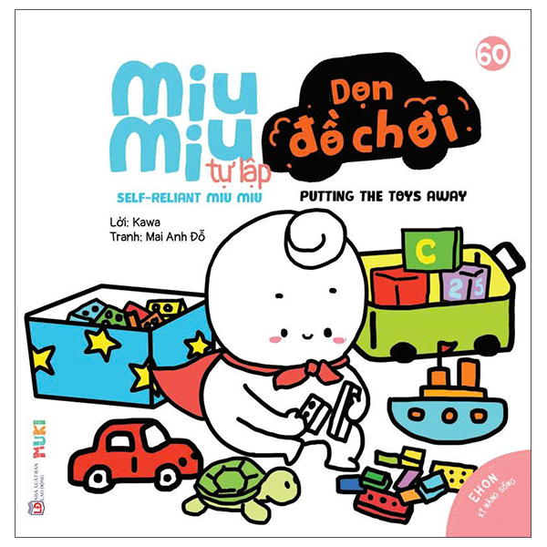 Sách Ehon Kĩ Năng Sống - Tập 60 - Miu Miu Tự Lập - Dọn Đồ Chơi (Dành - Mai Anh