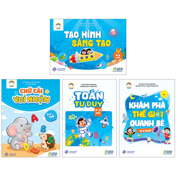 Sách Bộ Sách Cầu Vồng Trẻ Thơ - Dành Cho Trẻ 4-5 Tuổi (Bộ 4 Quyển) - Đại Học Huế