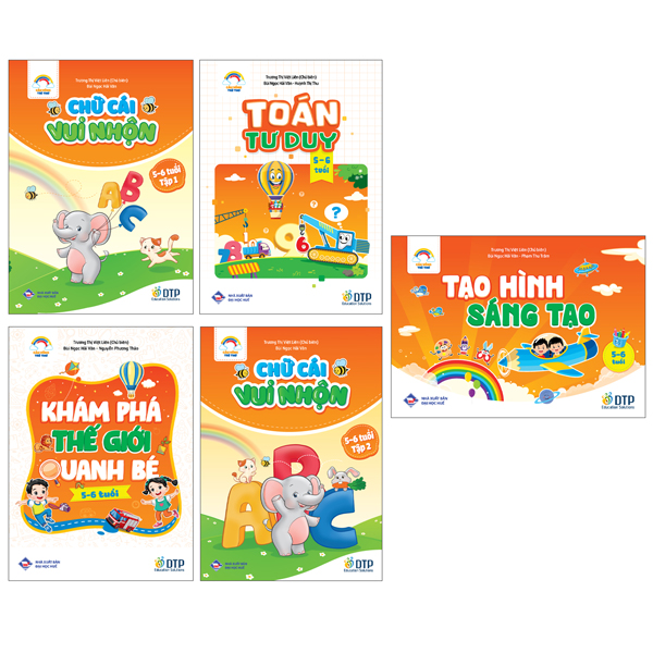 Sách Bộ Sách Cầu Vồng Trẻ Thơ - Dành Cho Trẻ 5-6 Tuổi (Bộ 5 Quyển) - Đại Học Huế