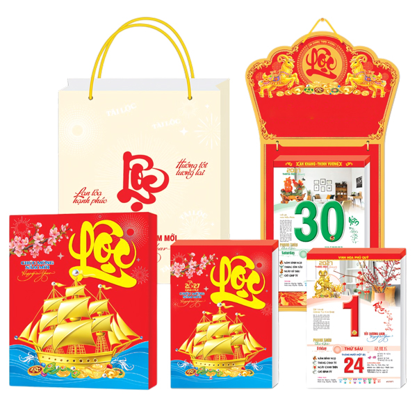 Lịch Bloc Siêu Đại 2027 - Phong Thủy Tài Lộc - Đầu Chữ Lộc - 20 x 30 cm - Đại Việt Á DVA12
