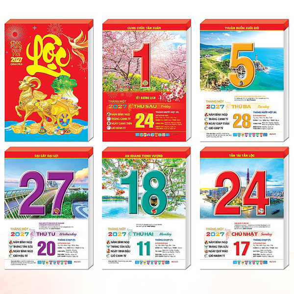 Lịch Bloc Đại 2027 - Phong Cảnh Việt Nam - 14.5 x 20.5 cm - Đại Việt Á DVA15