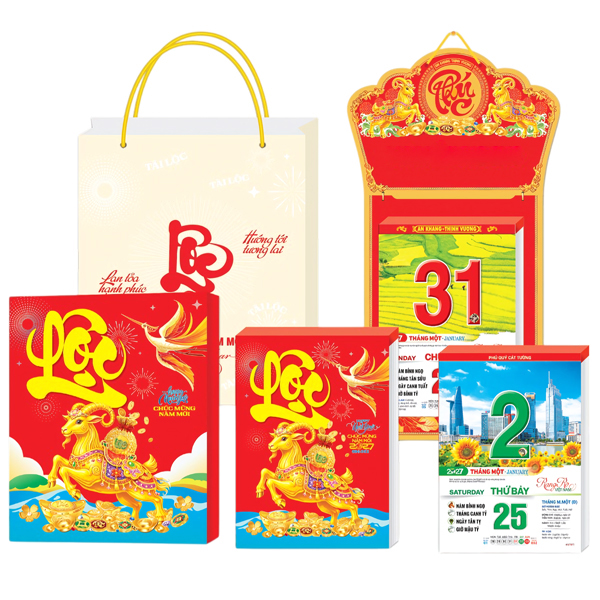 Lịch Bloc Siêu Cực Đại 2027 - Rạng Rỡ Việt Nam - Đầu Chữ Phúc - 29 x 41 cm - Đại Việt Á DVA03