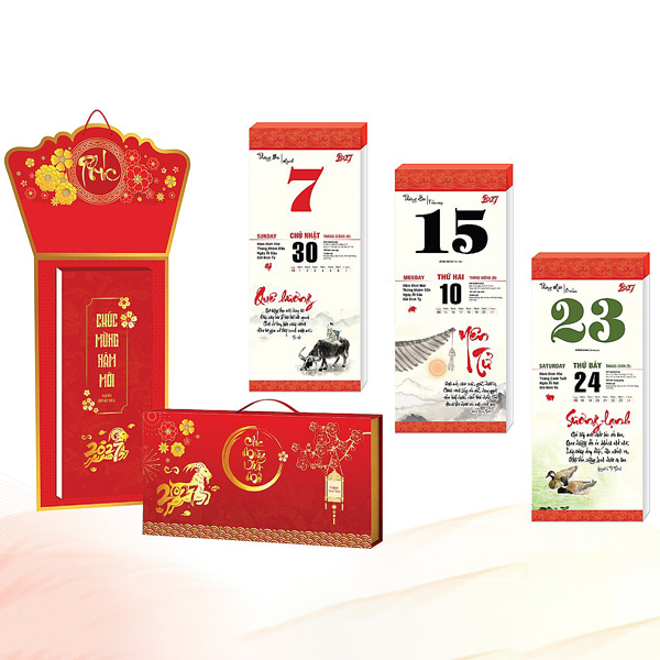 Lịch Bloc Siêu Cực Đại 2027 - Tranh Vẽ Thư Pháp - Đầu Chữ Phúc - 20 x 48 cm - Đại Việt Á DVA-LV01