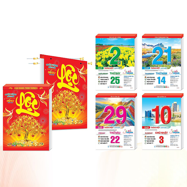 Lịch Bloc Cực Đại 2027 - Sắc Màu Thế Giới - 25 x 35 cm - Đại Việt Á DVA21