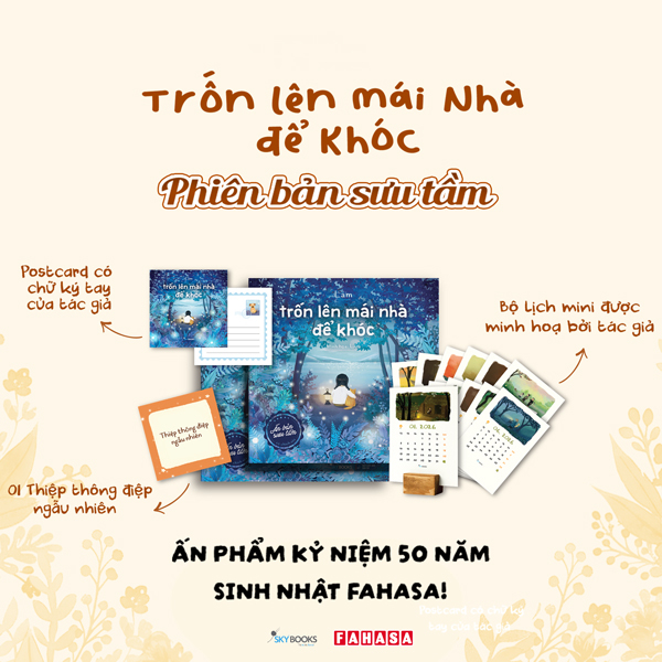 Sách Trốn Lên Mái Nhà Để Khóc - Ấn Bản Sưu Tầm - Bìa Cứng - Tặng - Nhã Lam