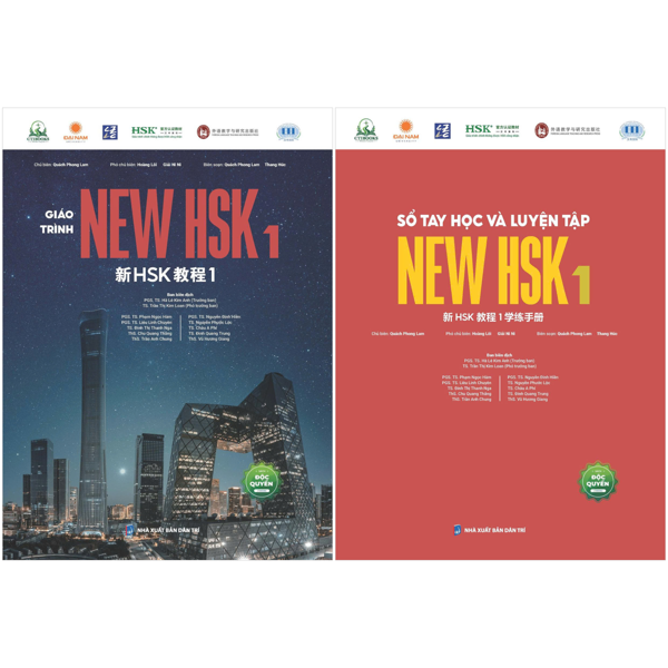 Combo Sách Giáo Trình New HSK 1 + Sổ Tay Học Và Luyện Tập New HSK 1 - Chìa Khóa Vàng Chinh Phục Kỳ Thi HSK 3.0 (Bộ 2 Cuốn)