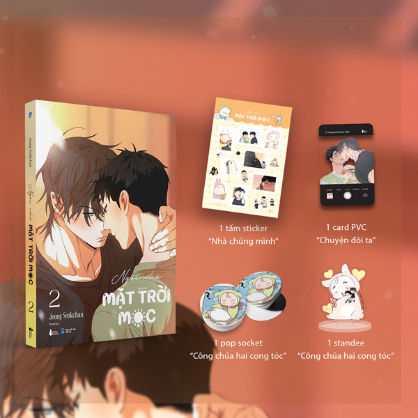 Ngôi Nhà Mặt Trời Mọc - Tập 2 - Bản Đặc Biệt - Tặng Kèm Tấm Sticker “Nhà Chúng Mình” + Standee “Công Chúa Hai Cọng Tóc” + Pop Socket “Công Chúa Hai Cọng Tóc” + Card PVC “Chuyện Đôi Ta”