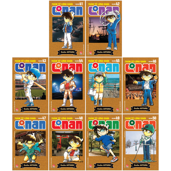 Combo Manga - Thám Tử Lừng Danh Conan - Bản Nâng Cấp: Tập 41 - 50 (Bộ 10 Tập)