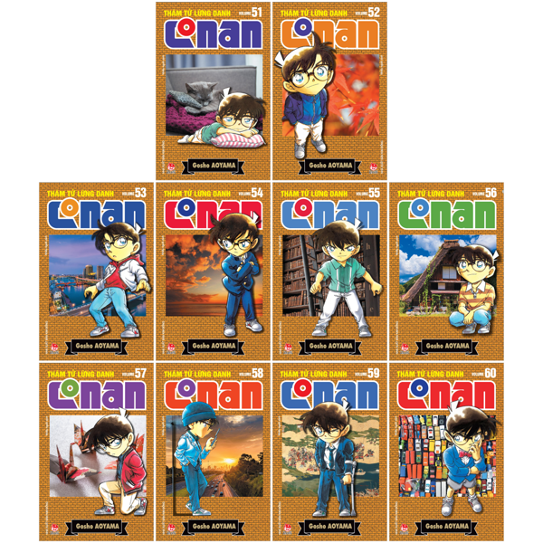 Combo Manga - Thám Tử Lừng Danh Conan - Bản Nâng Cấp: Tập 51 - 60 (Bộ 10 Tập)