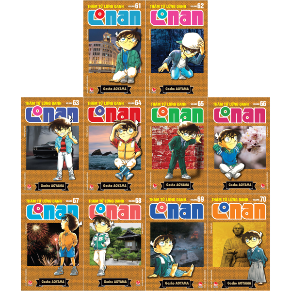 Combo Manga - Thám Tử Lừng Danh Conan - Bản Nâng Cấp: Tập 61 - 70 (Bộ 10 Tập)