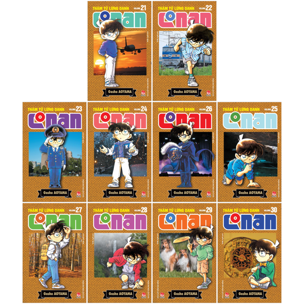 Combo Manga - Thám Tử Lừng Danh Conan - Bản Nâng Cấp: Tập 21 - 30 (Bộ 10 Tập)