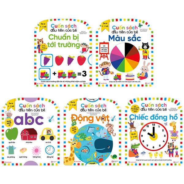 Combo Sách Cuốn Sách Đầu Tiên Của Bé (Dành Cho Bé Từ 3-5 Tuổi) (Bộ 5 Cuốn)