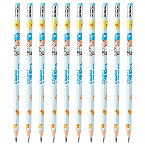 Combo 10 Bút Chì Lục Giác Comiko HB - Deli EC068-HB - Màu Xanh Dương