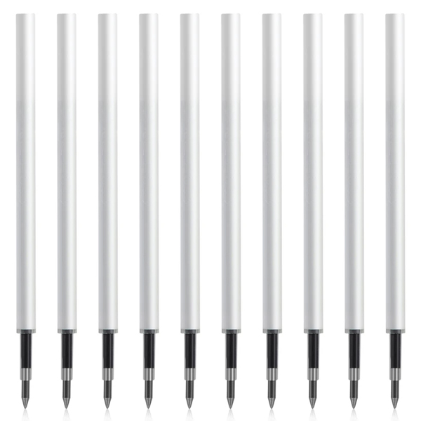 Combo 10 Ruột Bút Gel Dạng Bấm Ngòi 0.5 mm - Deli A870 - Mực Đen