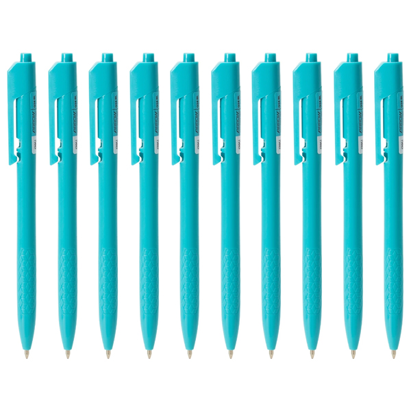 Combo 10 Bút Bi Dầu 0.7 mm - Deli EQ24-BL - Mực Xanh