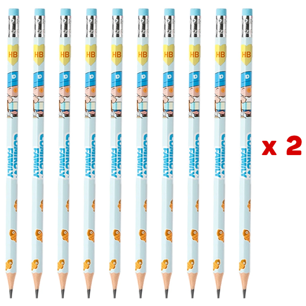 Combo 20 Bút Chì Lục Giác Comiko HB - Deli EC068-HB - Màu Xanh Dương