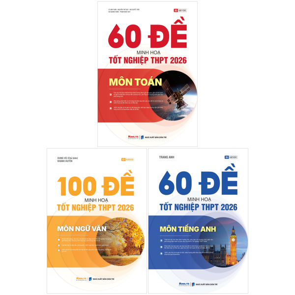 Sách Combo Sách Đề Minh Họa Tốt Nghiệp THPT 2026 - Khối D - Toán + Ngữ - Minh