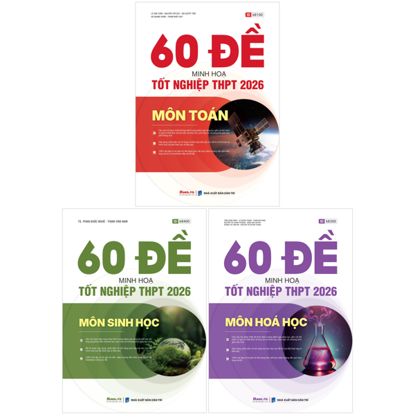 Sách Combo Sách Đề Minh Họa Tốt Nghiệp THPT 2026 - Khối B - Toán + Hóa H - Minh