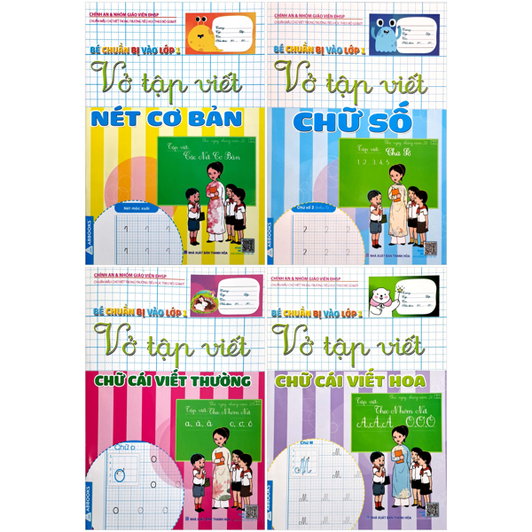 Combo Sách Bé Chuẩn Bị Vào Lớp 1 (Bộ 4 Cuốn) (Tái Bản)
