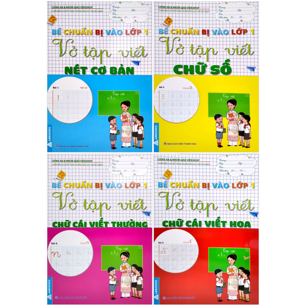 Combo Sách Bé Chuẩn Bị Vào Lớp 1 (Bộ 4 Cuốn)