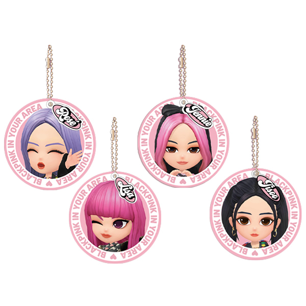 Combo Bộ 4 Móc Khoá Trang Trí Kèm Gương - BlackPink The Game BPTG-2403025 - Đủ Thành Viên