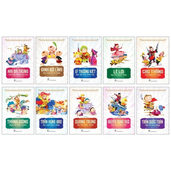 Combo Sách Truyện Tranh Danh Nhân Lịch Sử Việt Nam (Bộ 10 Cuốn)