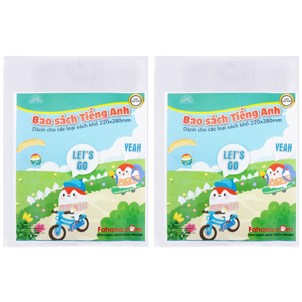Combo 2 Bao Sách Tiếng Anh Let's Go - Dành Cho Các Loại Sách Khổ 280 x 220 mm - Fahasa