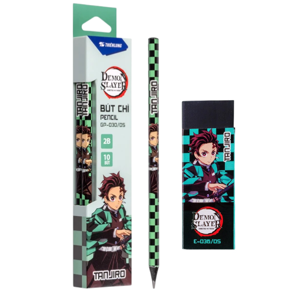 Combo Bút Chì Và Gôm Demon Slayer - Tanjiro