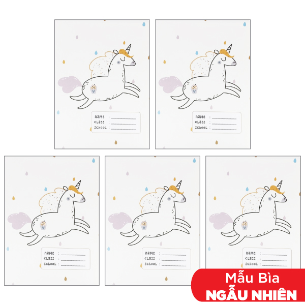 Combo 5 Tập 4 Ô Ly 48 Trang ĐL 100g/m2 - Crabit Notebuck 1009 (Mẫu Màu Giao Ngẫu Nhiên)