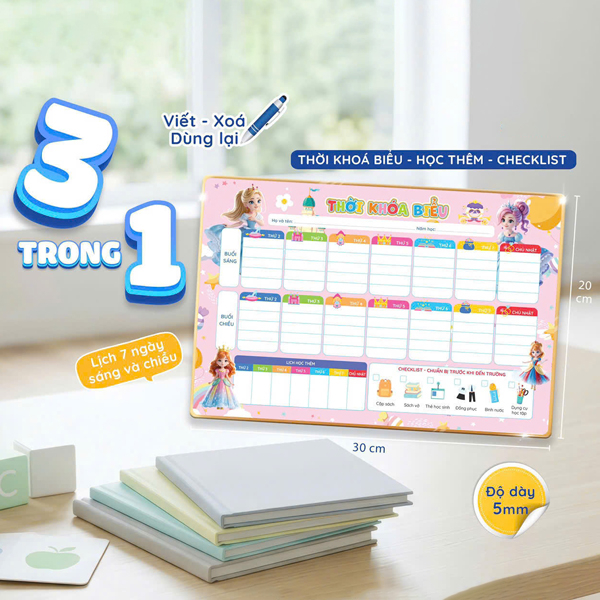 Tranh Lịch Thời Khóa Biểu - Mẫu 1