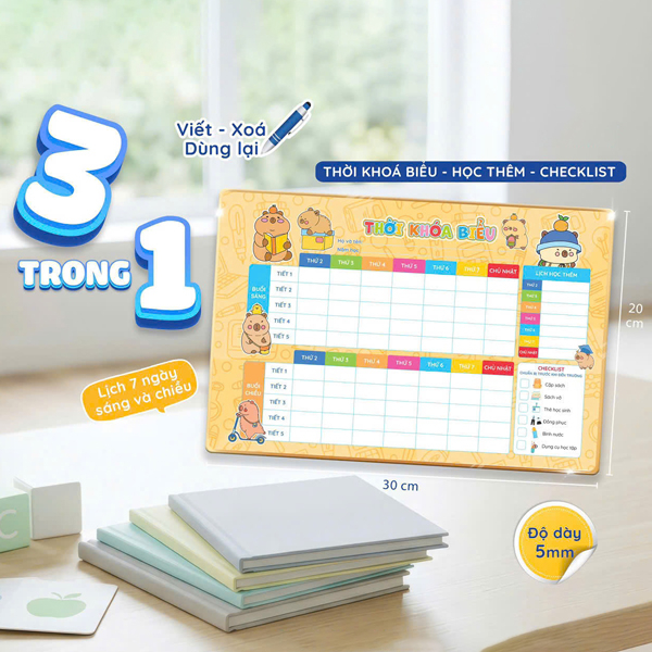 Tranh Lịch Thời Khóa Biểu - Mẫu 2