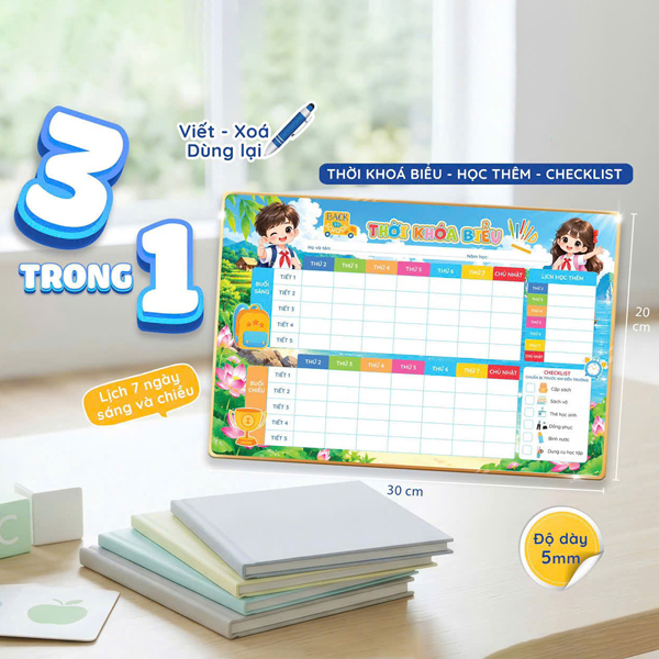 Tranh Lịch Thời Khóa Biểu - Mẫu 3