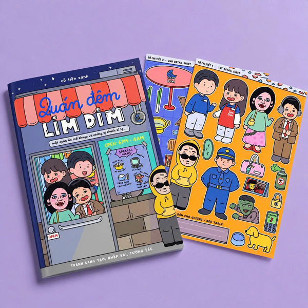 Bộ Tranh Tương Tác Cô Tiên Xanh - Quán Đêm Lim Dim