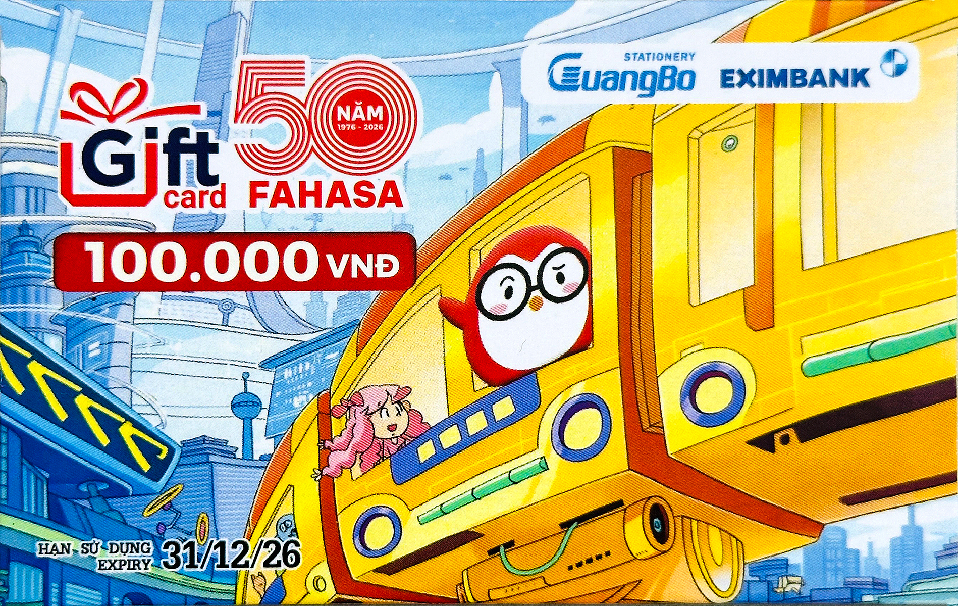 Phiếu Quà Tặng - Gift Card Mệnh Giá 100K - Funny Penguin Ver.1