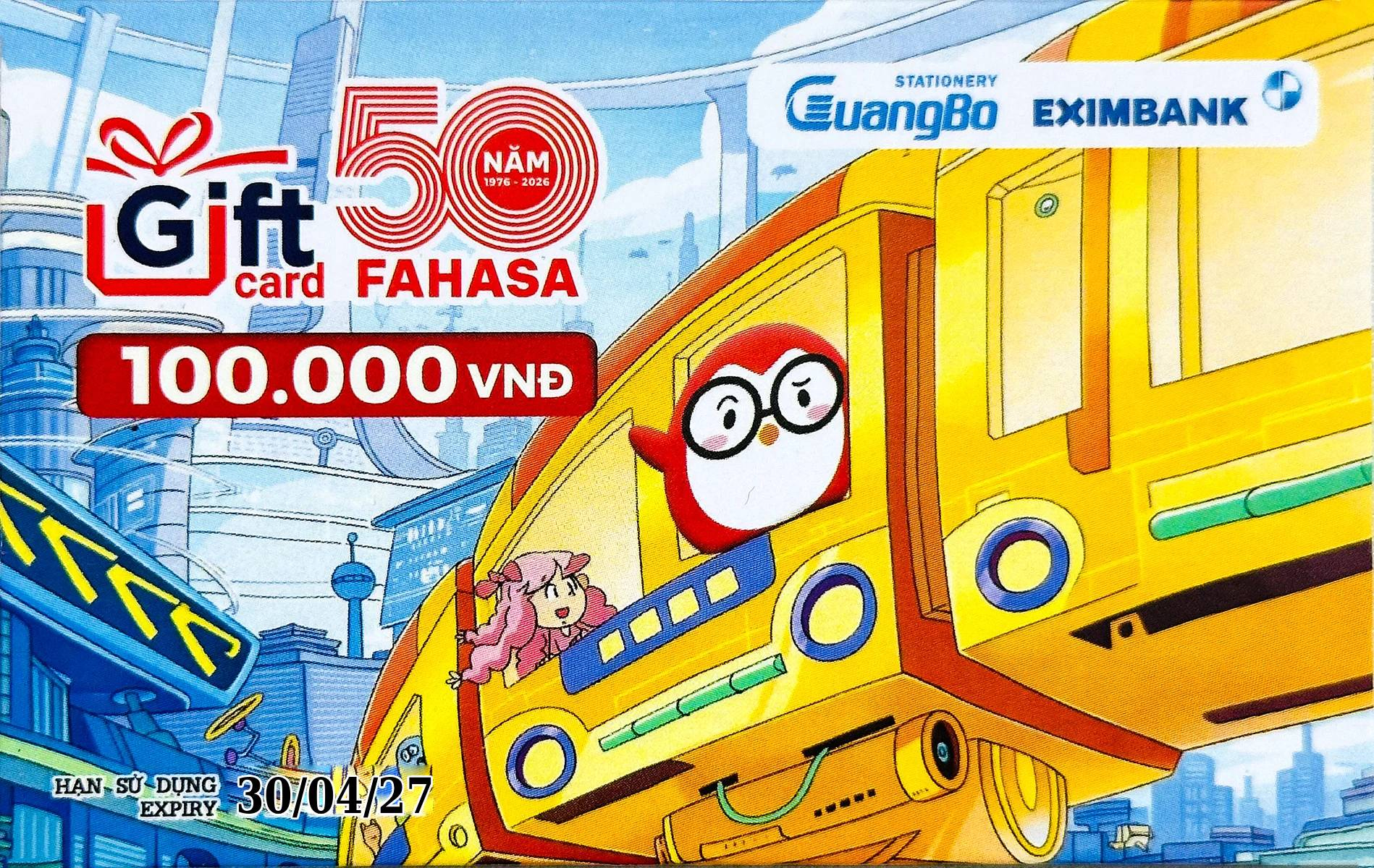 Phiếu Quà Tặng - Gift Card Mệnh Giá 100K - Funny Penguin Ver.1